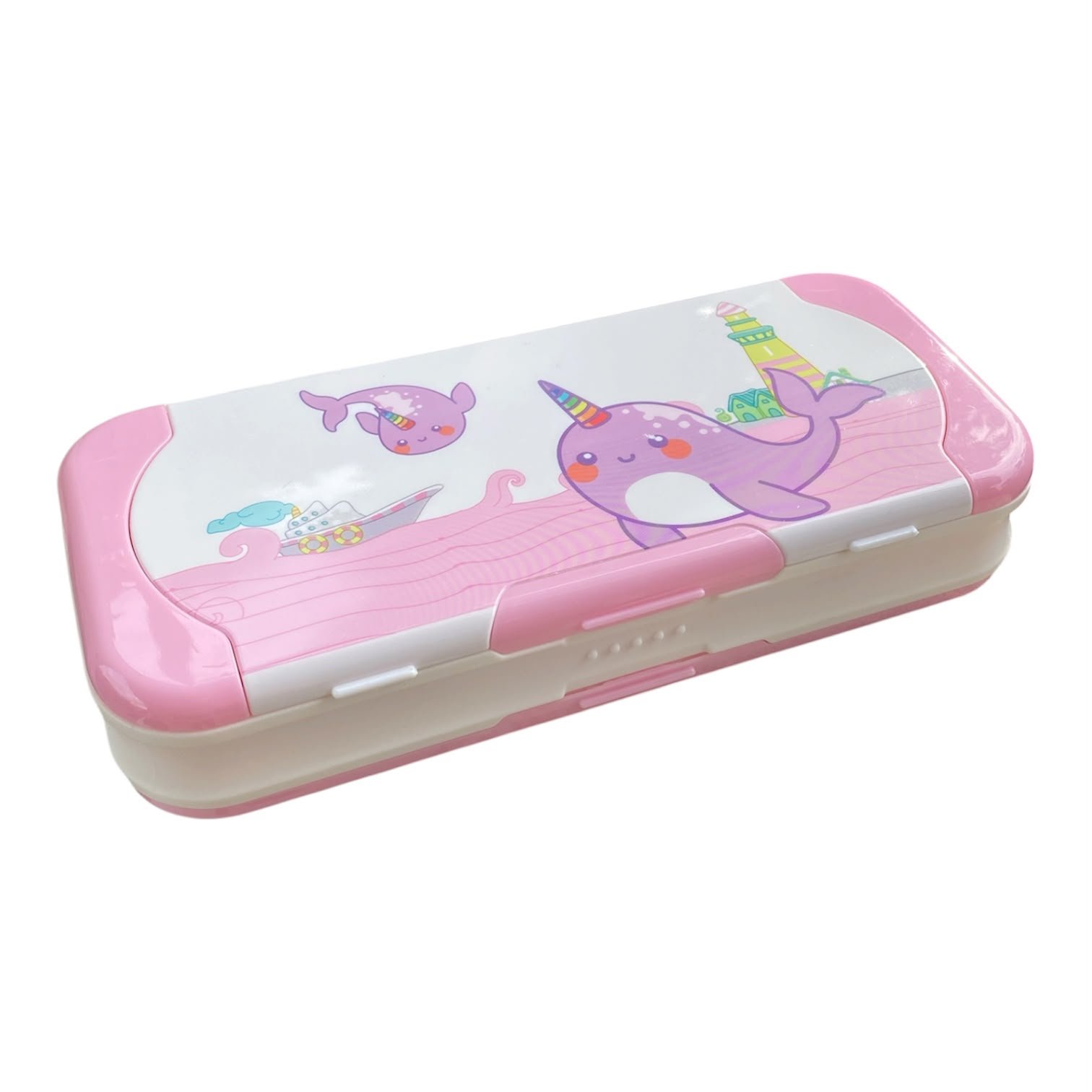 Plastic Pencil Box 3321 With Compas Set